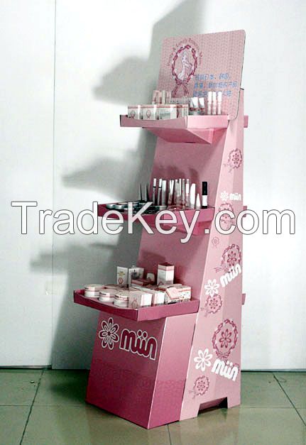 Innovative cosmetics cardboard display design in China