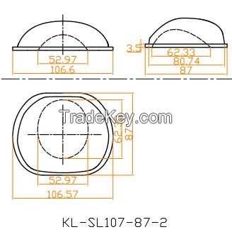 COB led glass lens for led street light KL-SL107-87-2 ) 