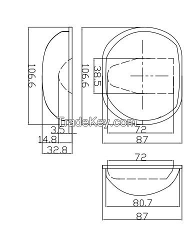 COB led glass lens for led street light KL-SL107-87-8 