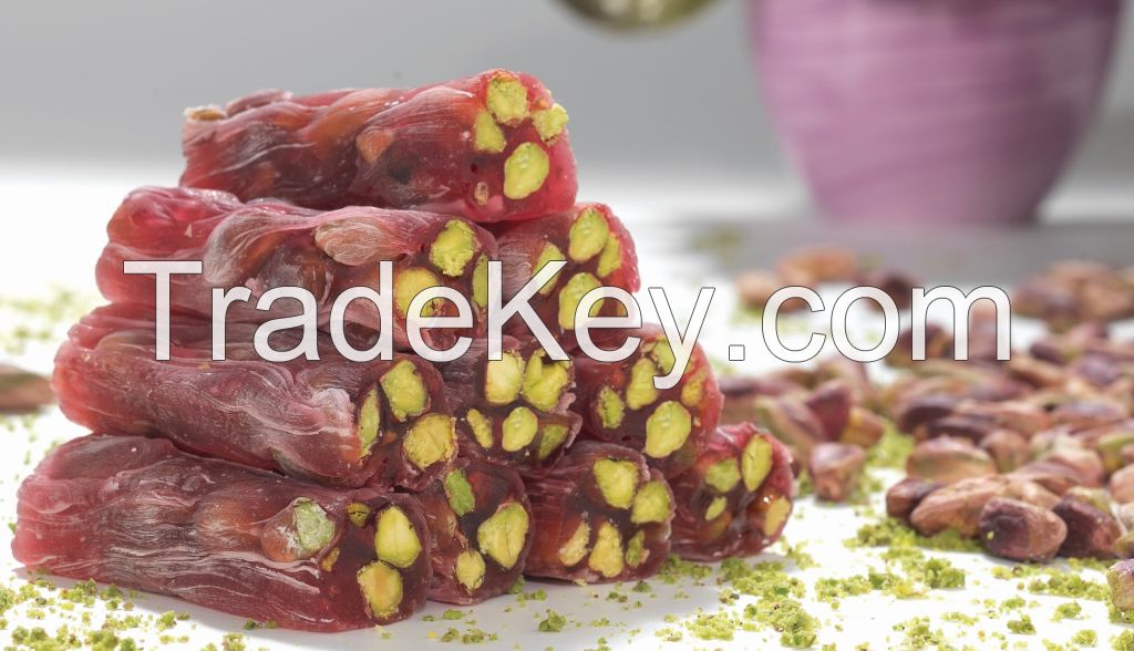 Pomegranate Turkish Delight Bars with Pistachio