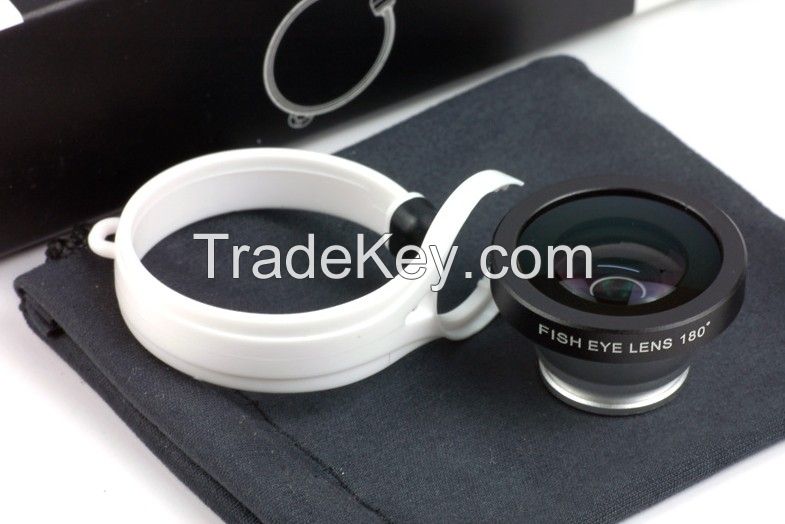 Universal 180 Circle Clip Fisheye Fish eye Camera Lens for mobile phone Blackberry