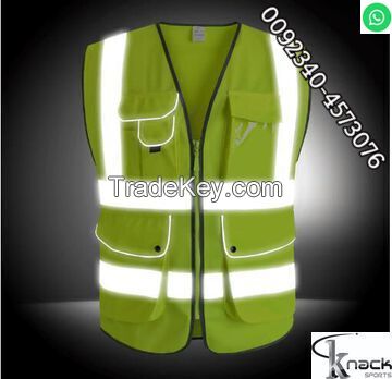 Waterproof Raincoat Hi Vis Night Safety Work Rain Wear Reflective Hooded Jacket