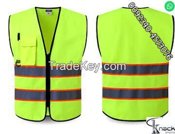 High Visibility Safety Vest Printed Jacket Night Security Reflective Waistcoat