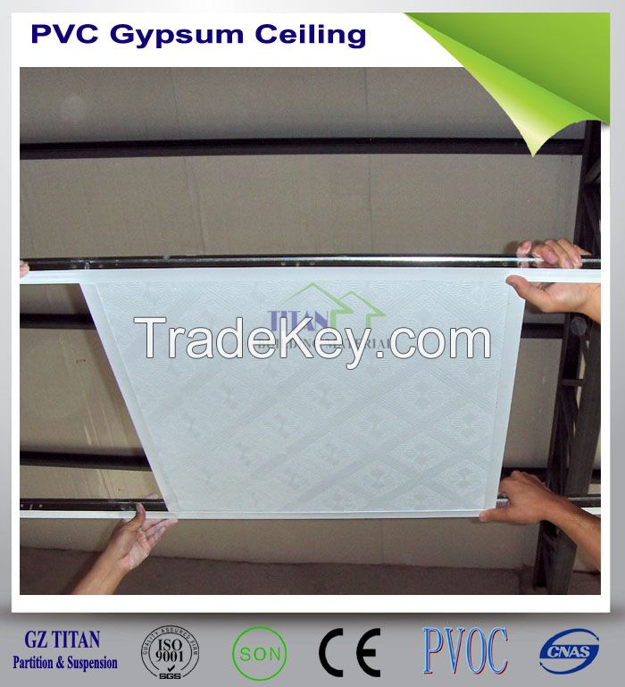 PVC Laminated Gypsum False Ceiling Price 60x60cm