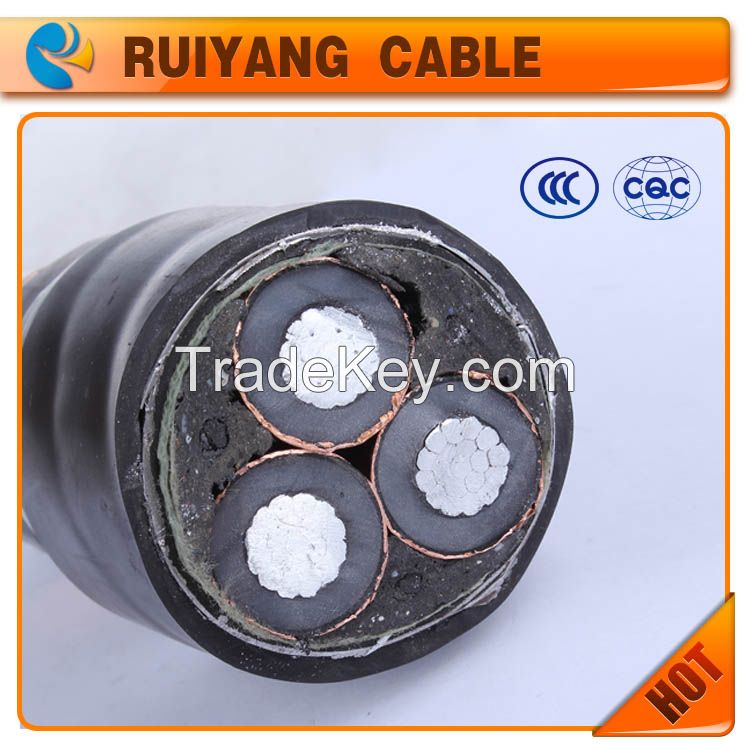 Aluminium conductor PVC/PE/XLPE insulated copper tape screened steel tape armored power cable