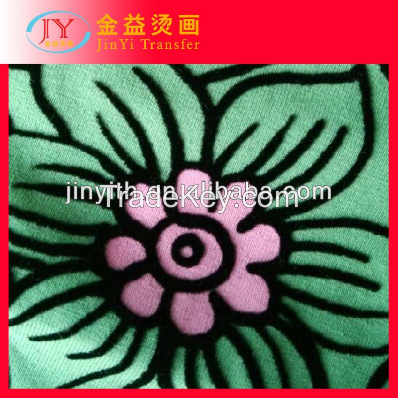 2014 Custom high quality flocking printing for garment with OEM