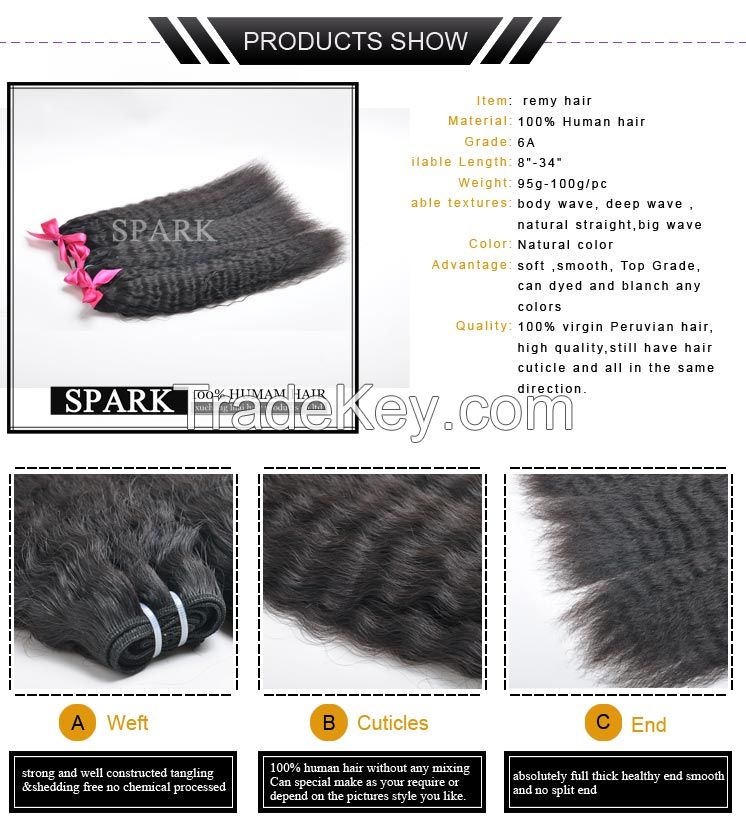 kinky straight virgin human hair