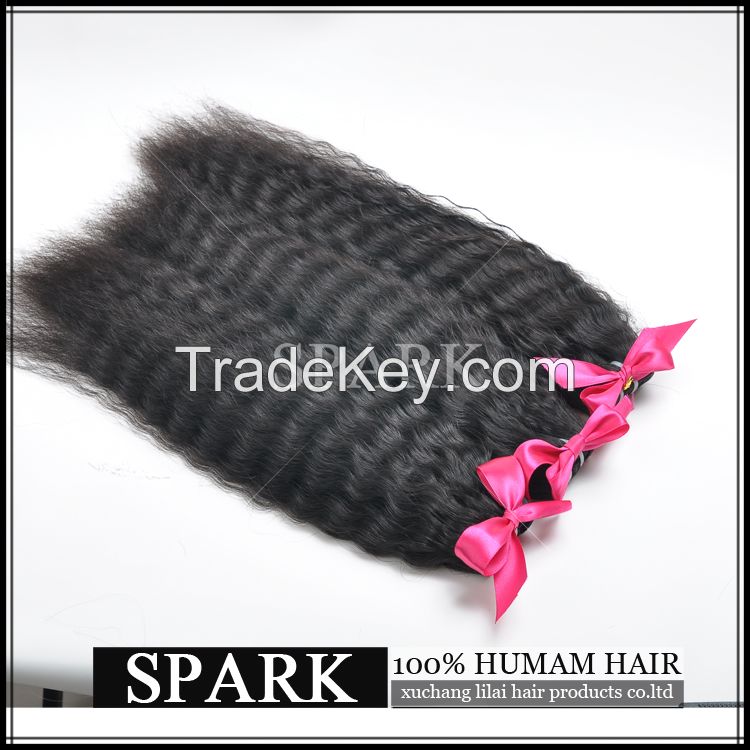 kinky straight virgin human hair