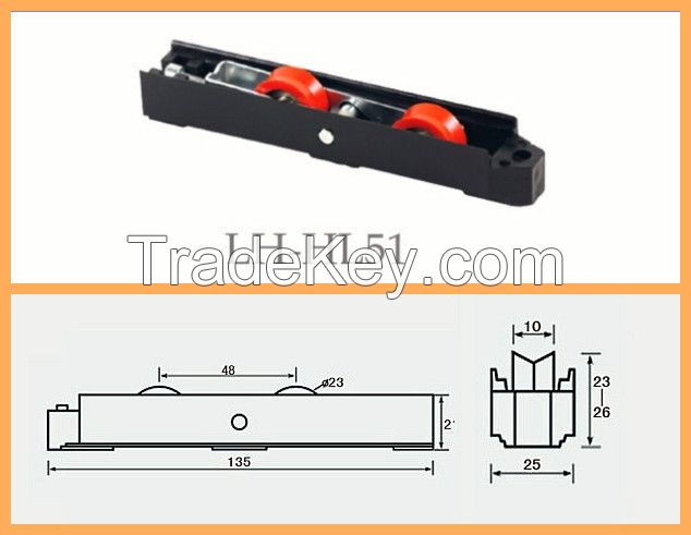 aluminum sliding track door and winow roller, nylon wheel with bearing