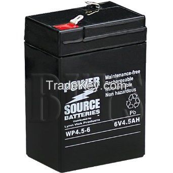 6v4.5ah rechargeable 6volt sla light battery