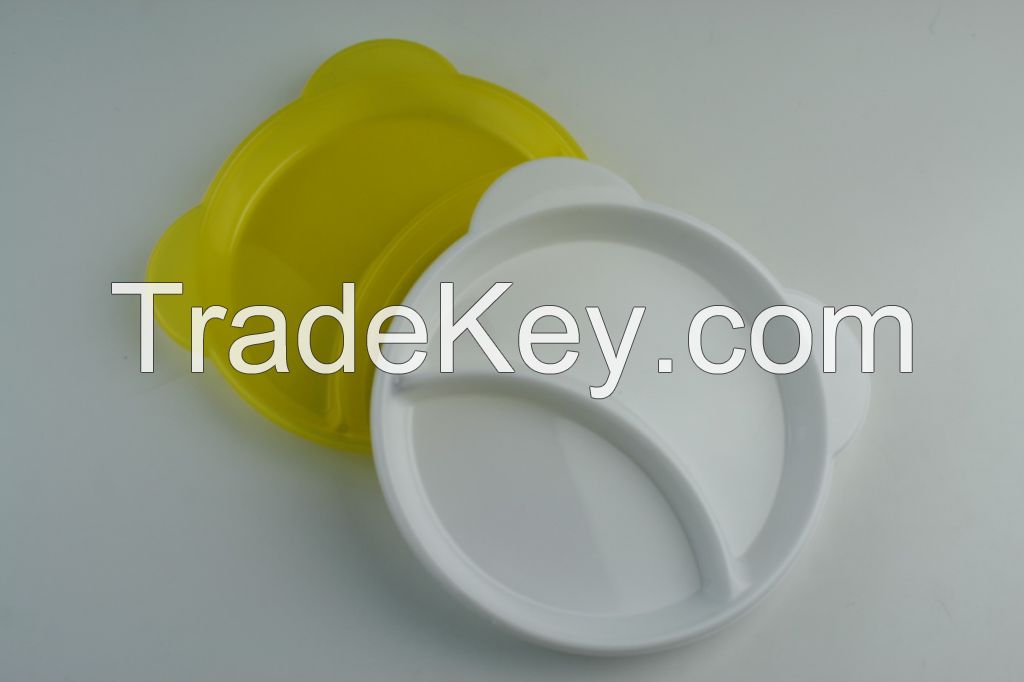 2PCS DIA.17.9CM PLASTIC BABY PLATE