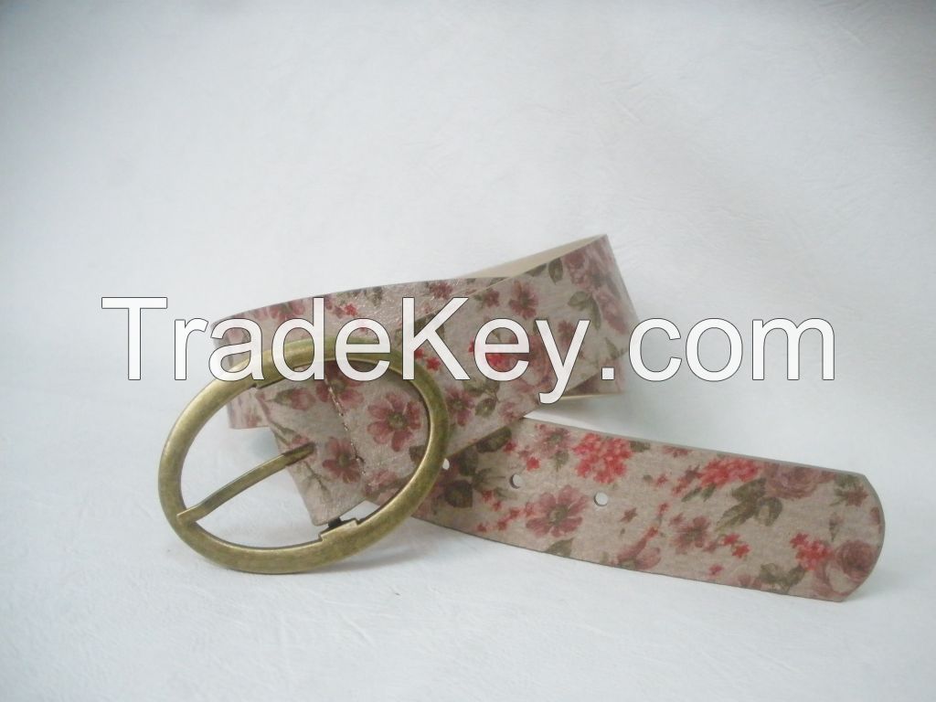 Belt with Flower Pattern