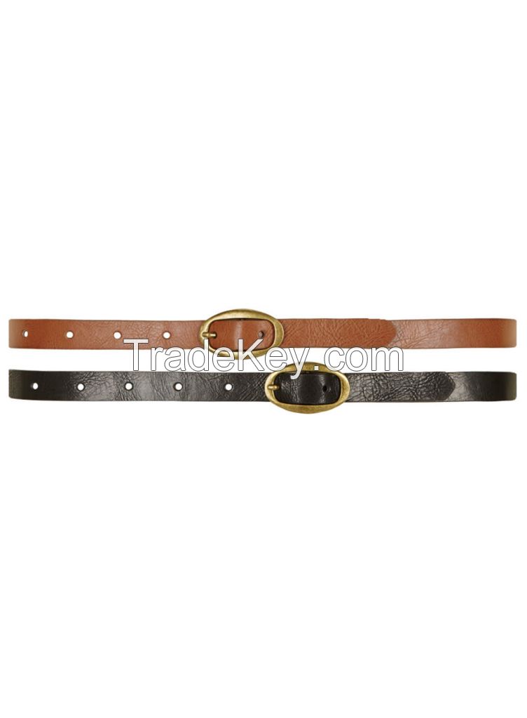 Embossed PU Belt with Rivets