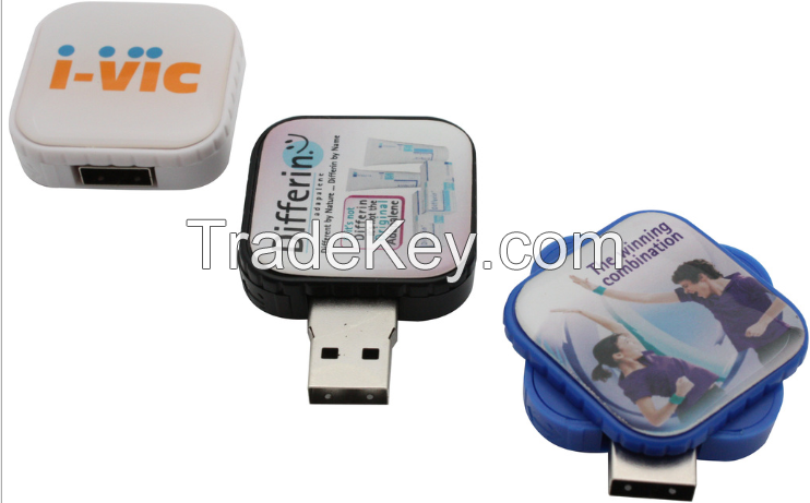 Rectangle swivel custom usb flash drive 8GB bespoke company's logo