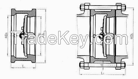 dual-plate wafer type swing check valve