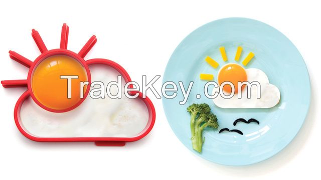 sunnyside-shaped silicone egg poachers