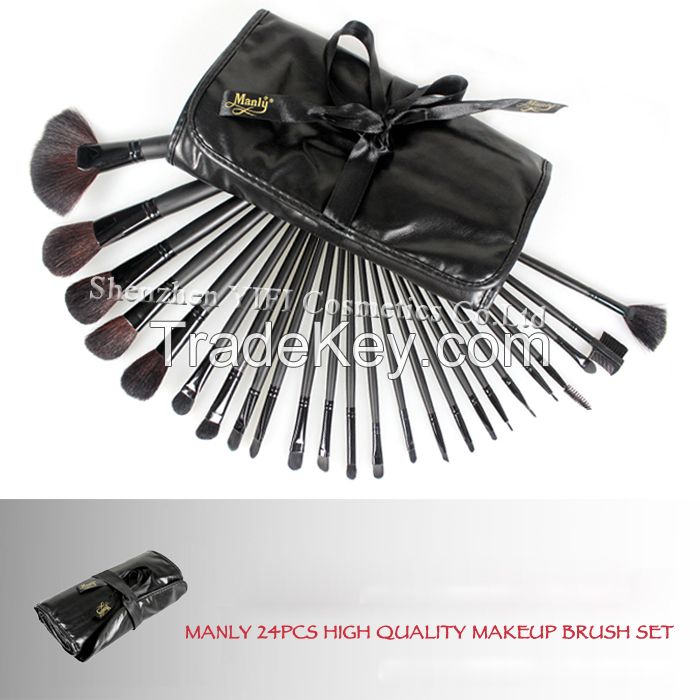 Popular 24 Pcs Natural Hair Makeup Brushes 