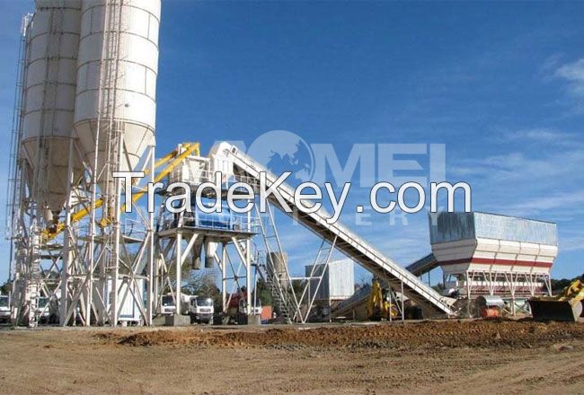 YHZS75 mobile concrete batching plant