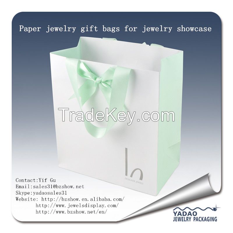 Wholesale Attractive &Atilde;&Acirc;&nbsp;newest &Atilde;&Acirc;&nbsp;design of paper shopping gift bags with logo for jewelry storage display counter and window &Atilde;&Acirc;&nbsp;show&Atilde;&Acirc;&nbsp;