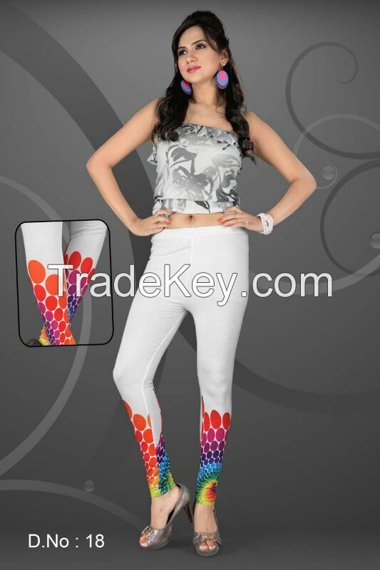 cotton spandex leggings and printed leggings.