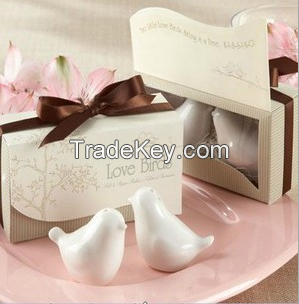 valentine's day hot selling1 pair bird shape ceramic seasoning pot