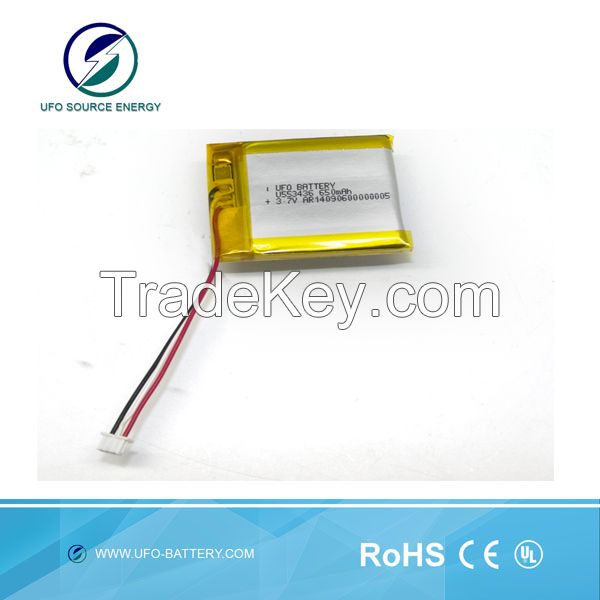 3.7v 650mAh Lithium Polymer Rechargeable Battery for GPS