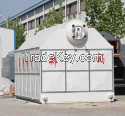 Horizontal biomass fired boiler