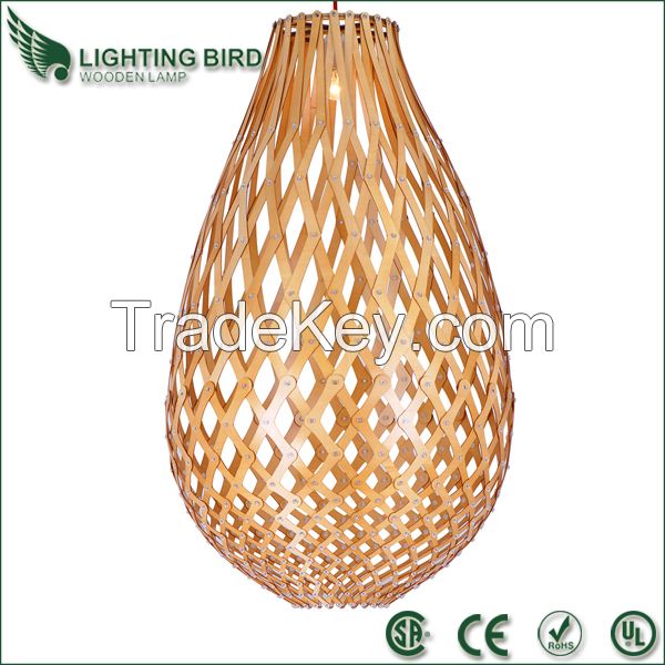 2014 NEW Hot Sale Natural Design tom dixon copper lamp Circular Base Fabric and modern wooden pendant decor with CE&amp;VDE&amp;ROHS&amp;SAA Certificate