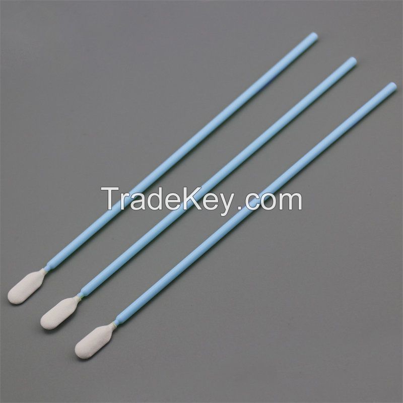 Small Round Head Double Layer Knitted Polyester Microfiber Swab with Long Handle