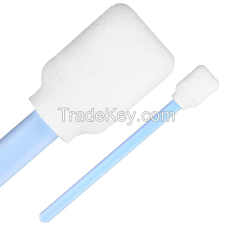 Chinese Factory Customized Large Rectangular Head Cleanroom Foam Cleaning Swab Stick