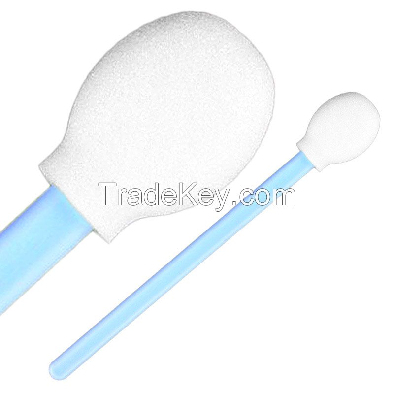 Factory Wholesale Cleanroom Foam Cleaning Swab Stick with Large Circular Head