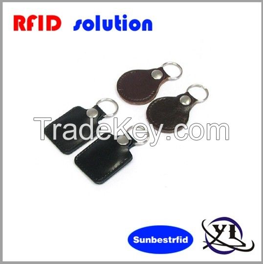 RFID Leather key fob for access control