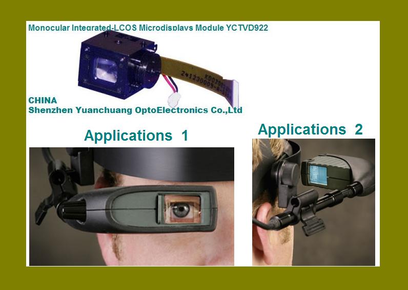 Monocular  Integrated-LCOS  Microdisplays Module YCTVD922