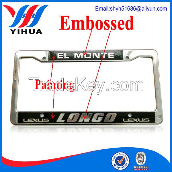 license plate frame  ABS chrome plating   U.S standard size