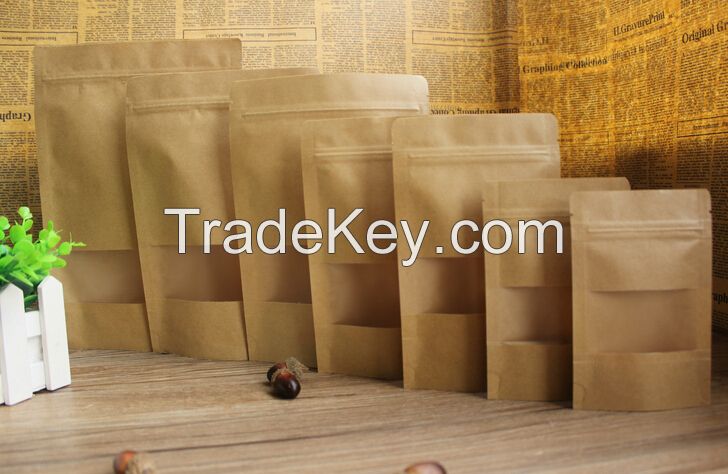 PVC window kraft paper box, reticule rectangle folding paper box