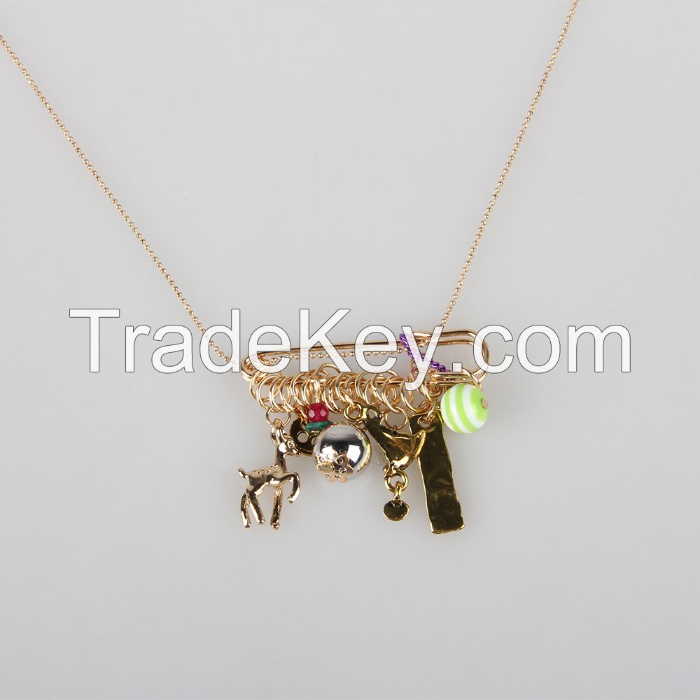 Spring New Pins With Animal Sheep Ball Pendant Necklace Wholesale Cheap Price