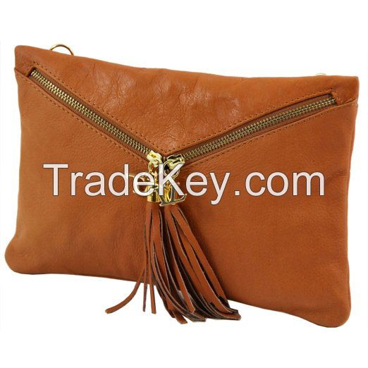 Genuine Leather clutch Handbag Wristlets