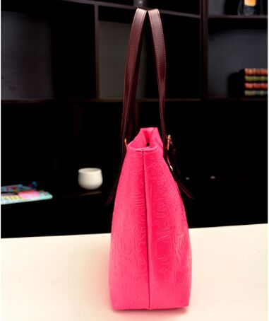 Top handle shopping Bag with Embossing