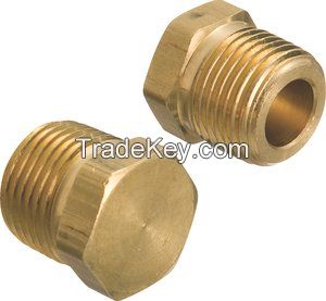 Hex Plug / machined threaded brass