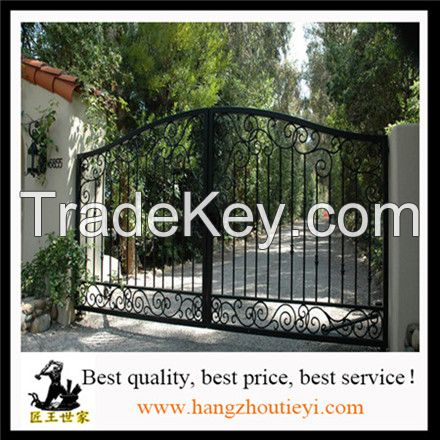 Wrought iron door gate drawing garden iron gate flower design