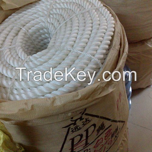 white Polyester and Polypropylene twist Rope