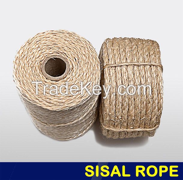 The most Popular Nature color Twisted 3-Strand Sisal Rope for sale