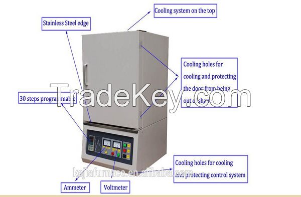 1200c laboratory  programmable muffle furnace