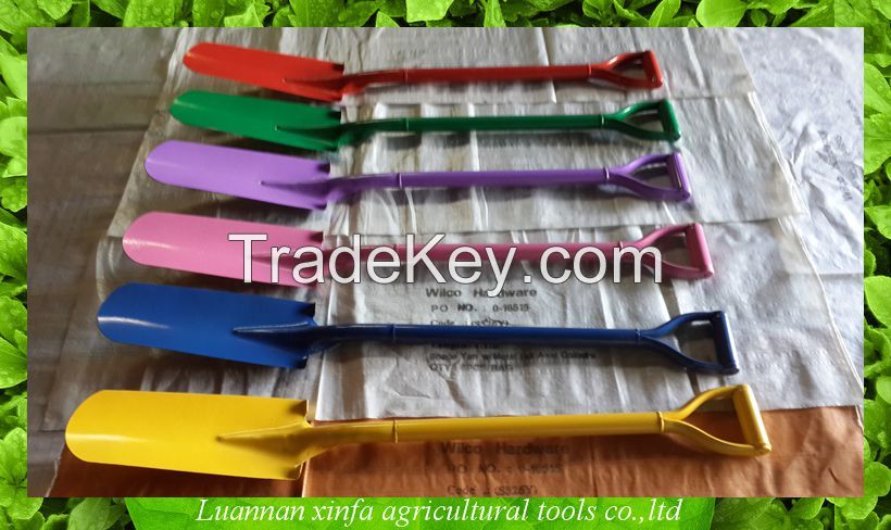 best quality different colour of steel handle shovel spades S526Y