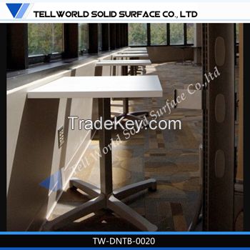 Marble top high glossy dining table