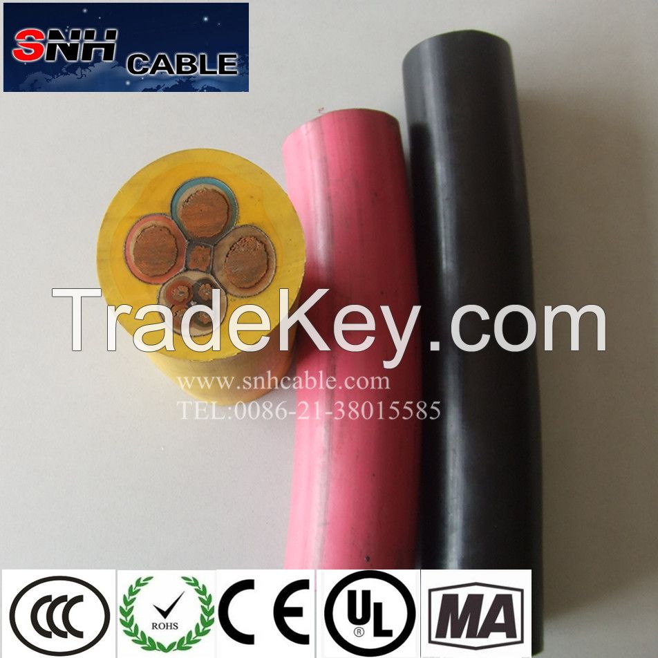 EPR insulated flexible Rubber Mining Cables power cable with screens