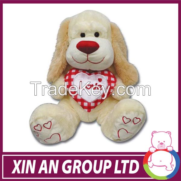 2015 cute and lovely stuffed animal plush dog dogs toys hot sale icti