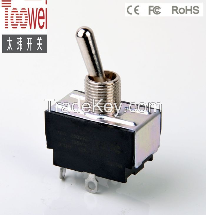 ON-OFF DPDT Toggle switch 10A 250V 12mm T6021U