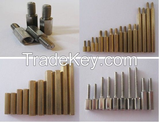 round metal female threaded pcb standoff/pc bolt /spacer/fastener