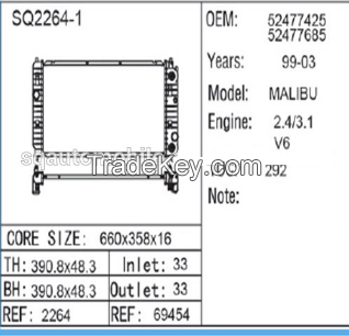 Aluminum Radiator For Chevrolet